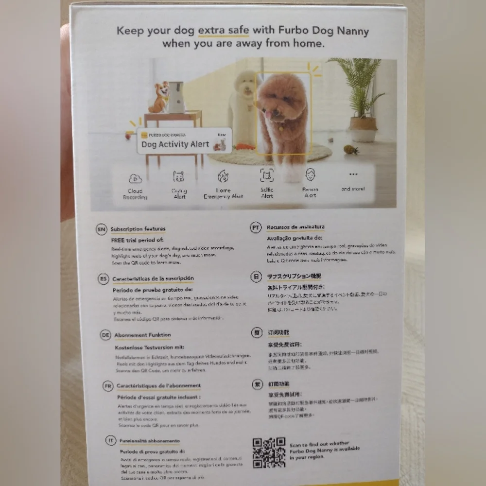 NIB Furbo 3 Dog Camera Brand New Featuring 360° View, Treat Tossing, 2-Way Talk
